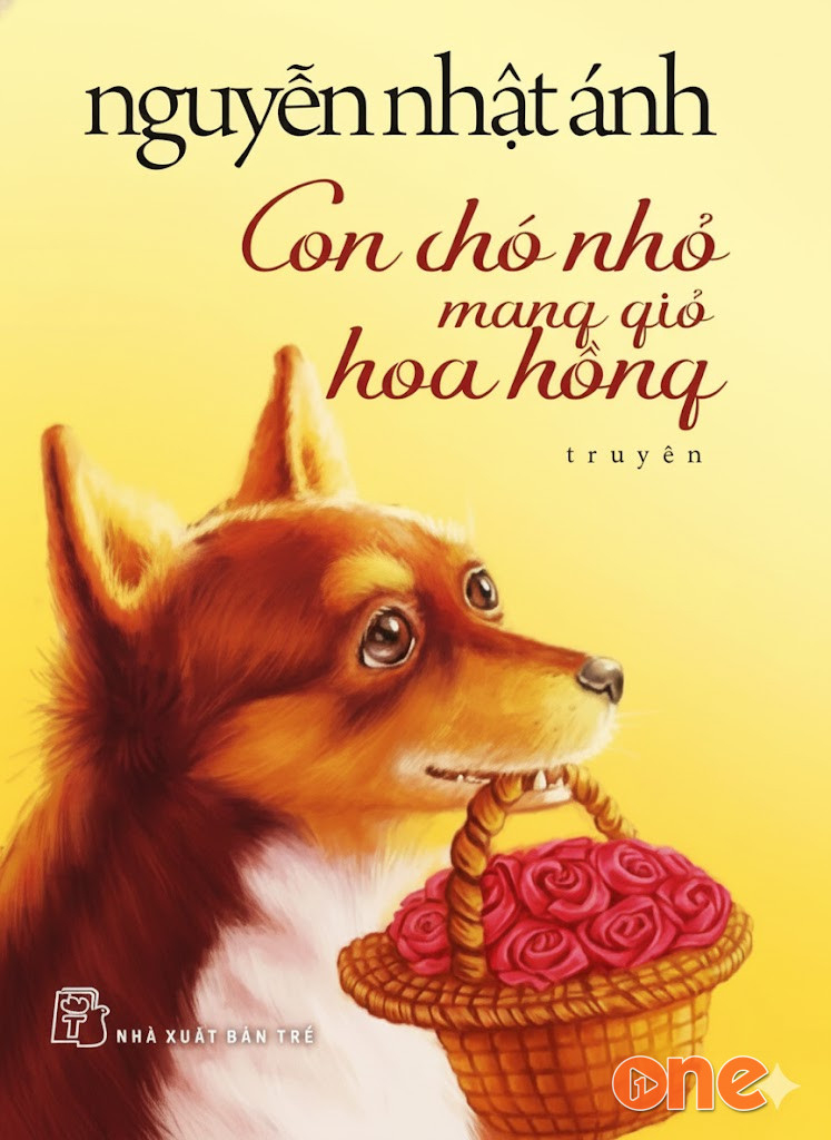 Con Chó Nhỏ Mang Giỏ Hoa Hồng